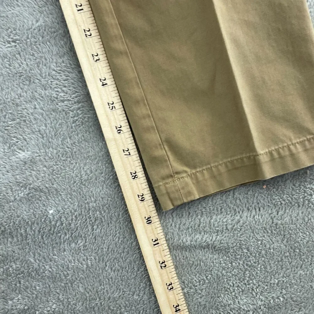 Banana Republic Gavin Chino Pants 33/32 Mens 100% Cotton Khaki 4532